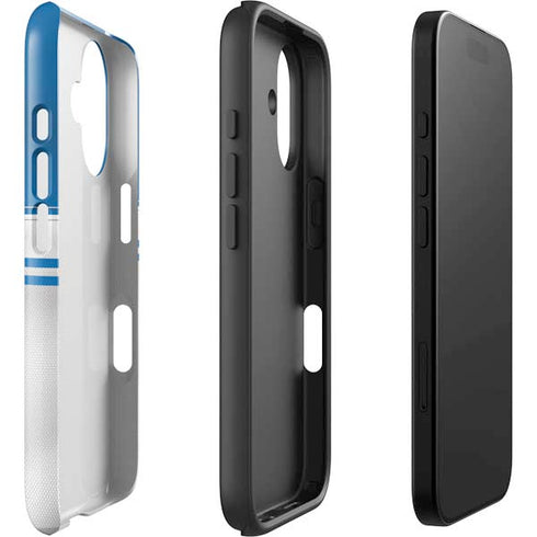 NFL Detroit Lions White Striped iPhone 16 Plus Impact Case